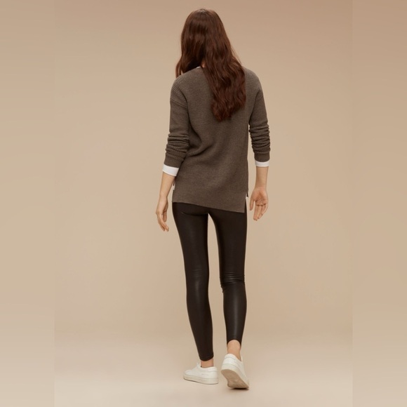 Aritzia Wilfred Free Black Daria Faux Leather Leggings, Size M - Picture 4 of 8